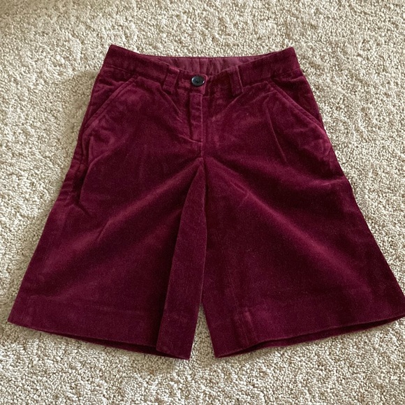 Crewcuts Other - Adorable Crewcuts Burgundy Velvet Like Culottes